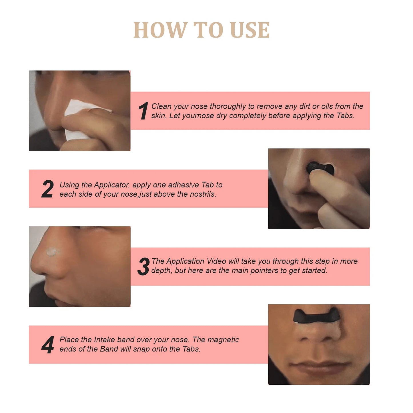 10/120/200Pcs Magnetic Nose Strips Pack of Anti-Snoring Nose Strips Nose Strips Magnetic Breathing Strip Accessory Improve Sleep