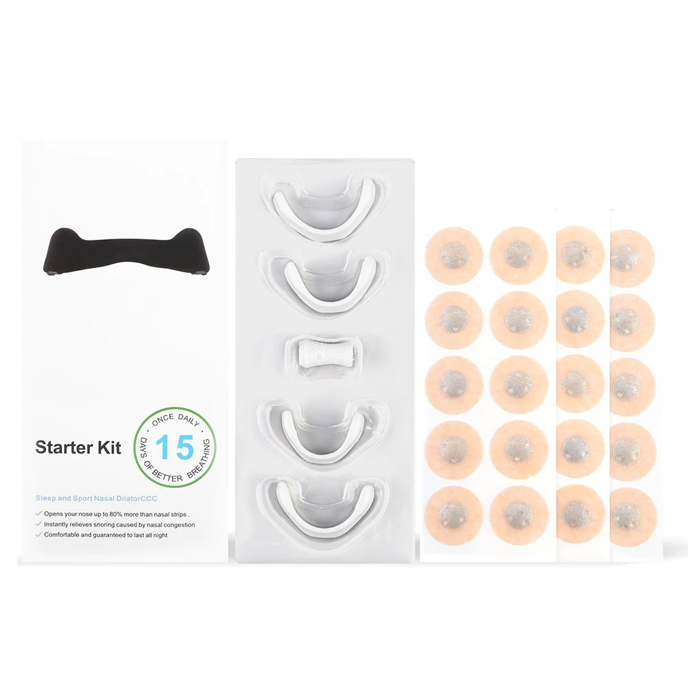 15Pairs Magnetic Nasal Strips Anti-Snoring Nose Strips Nasal Breathing Dilators Starter Kit Increase Air Intake Improve Sleeping