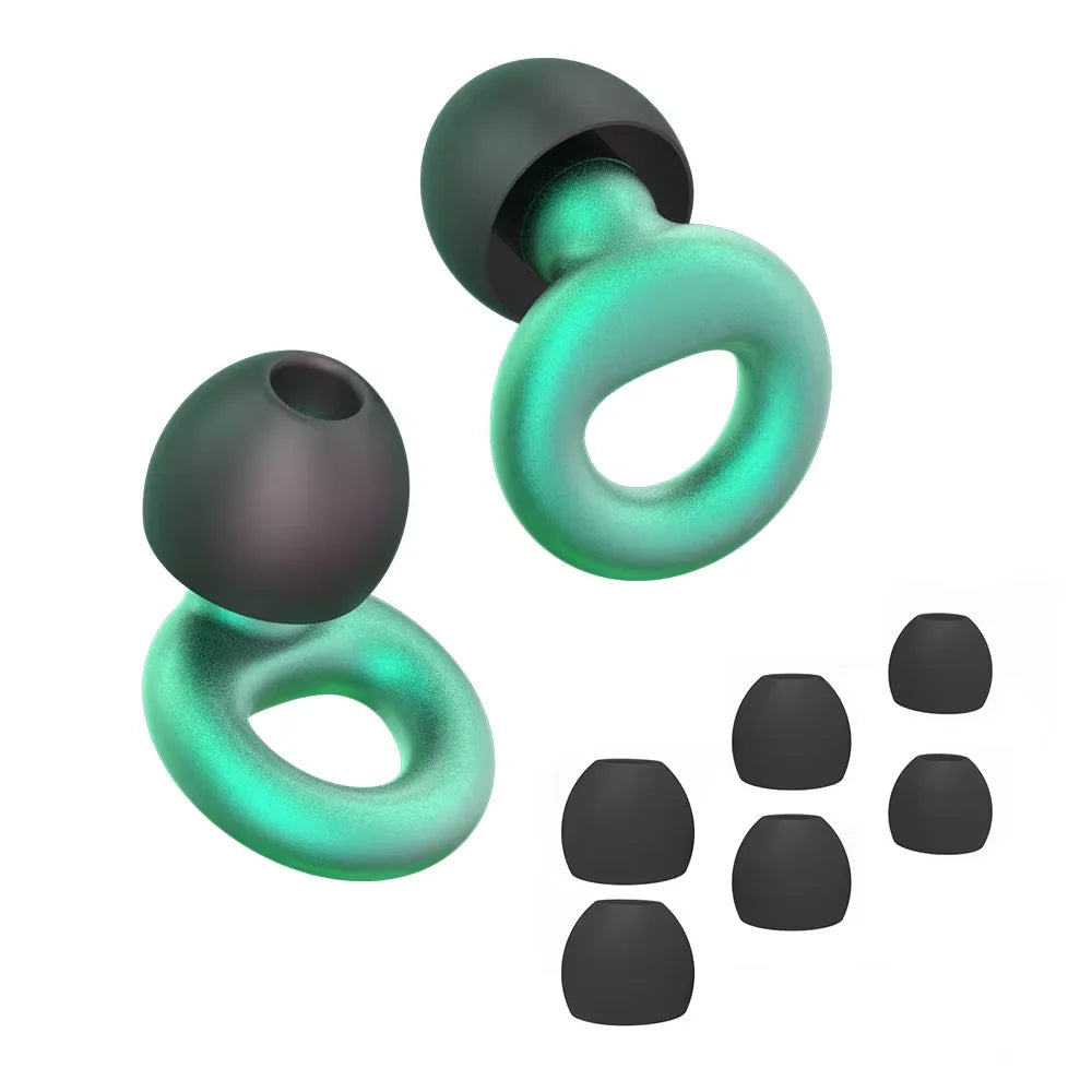 Silicone Earplugs for Swimming Sleep Noise Cancel Noise Reduction-Soundproof Reduce Disturbances -Quality Loop Earplugs