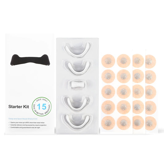 15Pairs Magnetic Nasal Strips Anti-Snoring Nose Strips Nasal Breathing Dilators Starter Kit Increase Air Intake Improve Sleeping