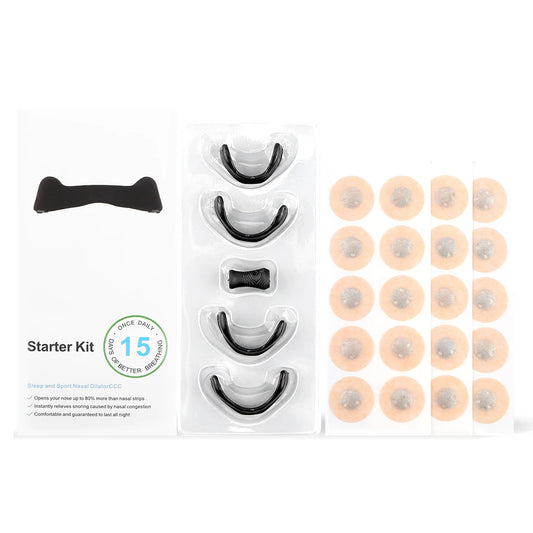 15Pairs Magnetic Nasal Strips Anti-Snoring Nose Strips Nasal Breathing Dilators Starter Kit Increase Air Intake Improve Sleeping