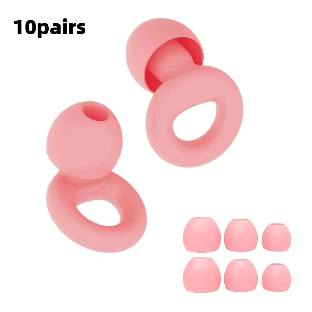 Silicone Earplugs for Swimming Sleep Noise Cancel Noise Reduction-Soundproof Reduce Disturbances -Quality Loop Earplugs